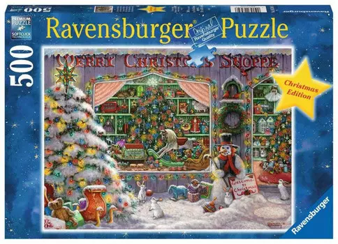 Ravensburger, пазл, Рождественская лавка, 500 шт.