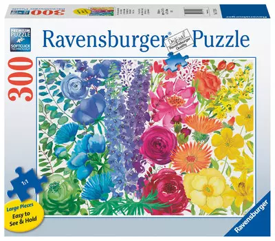Ravensburger, пазл, XXL, Цветочная Радуга, 300 шт.