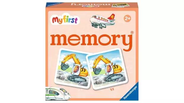 Ravensburger Spiele Мои первые автомобили Memory, игра на память и поиск с очень большими карточками с картинками для детей от 2 лет и старше