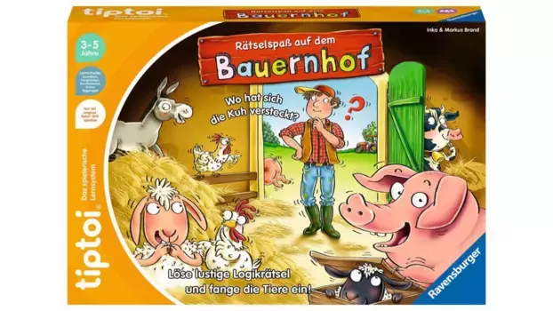 Ravensburger Tiptoi Игра-головоломка веселая на ферме развивающая Игра, развивающая логическая Игра для мальчиков и девочек