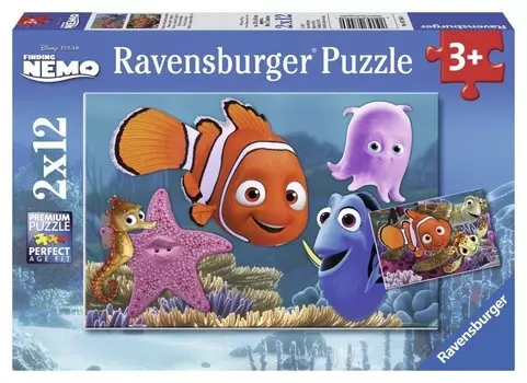 Равенсбургер, пазл, В поисках Немо, Немо в пути, 2х12 шт. Ravensburger