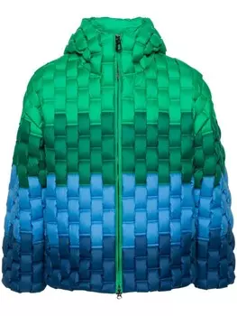RAXXY плетеный пуховик, зеленый
