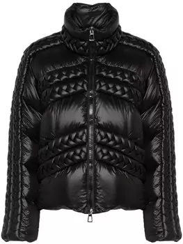 RAXXY пуховик с плетеной отделкой, черный
