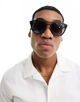 Ray-Ban — Черные солнцезащитные очки с закругленной перемычкой
