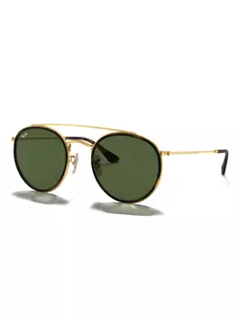 Ray-Ban double-bridge round-frame солнцезащитные очки, черный