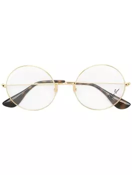Ray-Ban круглые очки, металлик