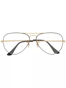 Ray-Ban очки-авиаторы, золотистый
