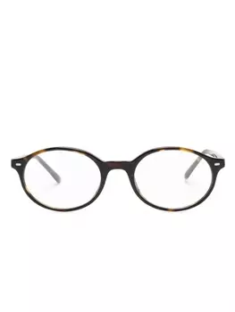 Ray-Ban очки German в круглой оправе, коричневый