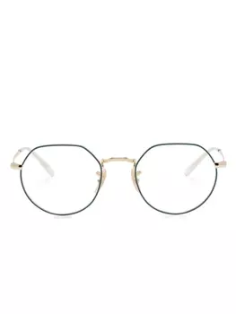 Ray-Ban очки в геометричной оправе, золотистый