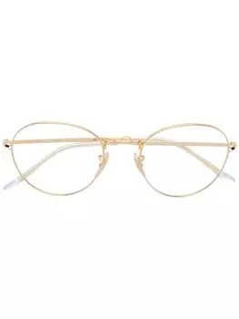 Ray-Ban очки в круглой оправе, металлик