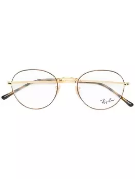 Ray-Ban очки в круглой оправе, металлик