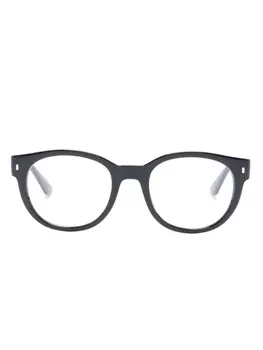 Ray-Ban очки в круглой оправе с логотипом, черный