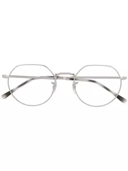Ray-Ban очки в круглой оправе, серебристый