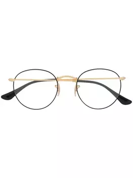 Ray-Ban очки в круглой оправе, золотистый