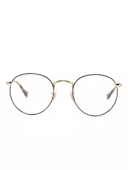 Ray-Ban очки в круглой оправе, золотистый