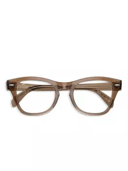 Ray-Ban очки в квадратной оправе, коричневый
