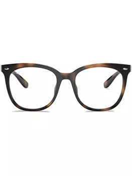 Ray-Ban очки в квадратной оправе, коричневый