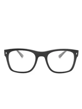 Ray-Ban очки в квадратной оправе с логотипом, черный