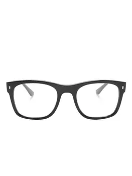 Ray-Ban очки в квадратной оправе с логотипом, черный