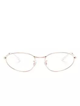 Ray-Ban очки в овальной оправе, розовый