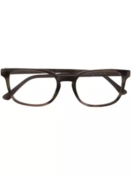 Ray-Ban очки в прямоугольной оправе, коричневый