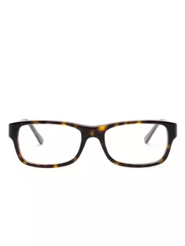 Ray-Ban очки в прямоугольной оправе, коричневый