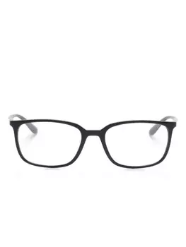 Ray-Ban очки в прямоугольной оправе, серебристый