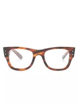 Ray-Ban очки в прямоугольной оправе черепаховой расцветки, коричневый