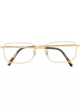 Ray-Ban очки в прямоугольной оправе, золотистый