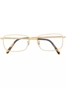 Ray-Ban очки в прямоугольной оправе, золотой