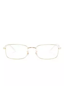 Ray-Ban очки в прямоугольной оправе, золотой