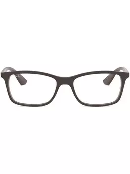Ray-Ban очки в прямоугольной оправе, коричневый