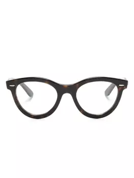 Ray-Ban очки Wayfarer Way в круглой оправе, коричневый