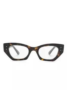 Ray-Ban очки Zena в геометричной оправе, коричневый