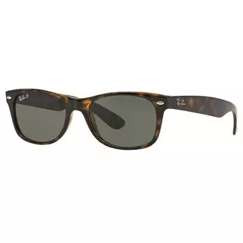 Ray-Ban RB2132 Поляризованные солнцезащитные очки унисекс New Wayfarer, черепаховый цвет