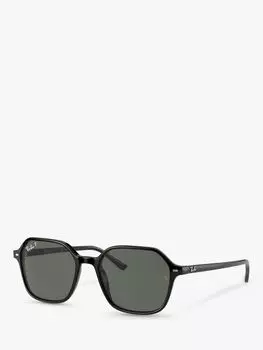 Ray-Ban RB2194 Поляризованные квадратные солнцезащитные очки унисекс, черные/серые