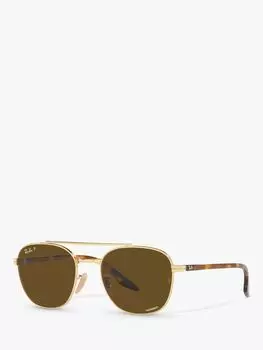 Ray-Ban RB3688 Поляризованные квадратные солнцезащитные очки унисекс, Arista/коричневый