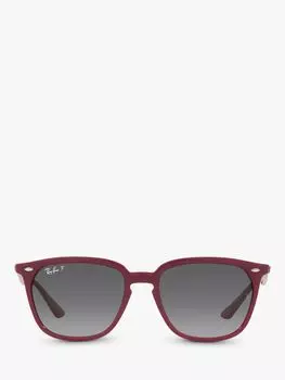 Ray-Ban RB4362 Поляризованные квадратные солнцезащитные очки унисекс, амарантовый/серый