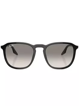 Ray-Ban round-frame acetate sunglasses, черный