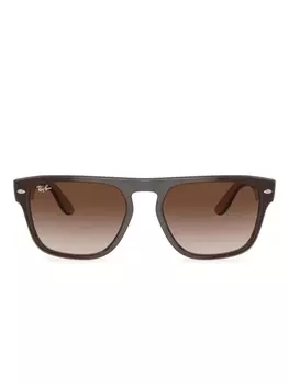 Ray-Ban солнцезащитные очки 0RB4407 в квадратной оправе, коричневый