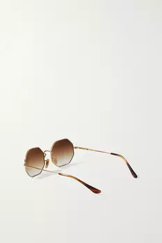 RAY-BAN солнцезащитные очки 1972-го года в восьмиугольной оправе золотистого цвета, золото
