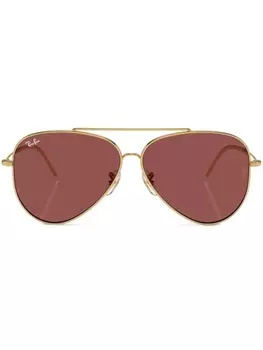 Ray-Ban солнцезащитные очки-авиаторы Aviator Reverse, золотистый