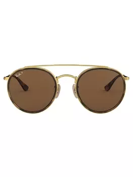 Ray-Ban солнцезащитные очки-авиаторы, коричневый
