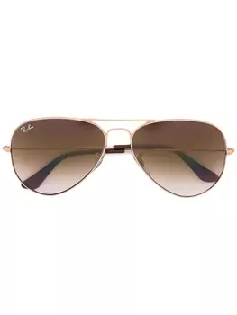 Ray-Ban солнцезащитные очки "авиаторы", металлик