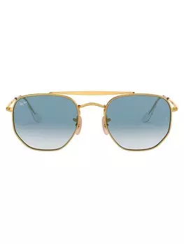 Ray-Ban солнцезащитные очки-авиаторы, металлик
