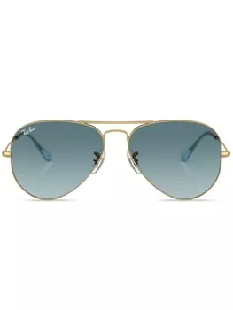 Ray-Ban солнцезащитные очки-авиаторы с эффектом градиента, золотистый