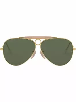 Ray-Ban солнцезащитные очки-авиаторы Shooter, золотистый