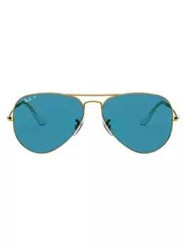 Ray-Ban солнцезащитные очки-авиаторы в металлической оправе, золотой