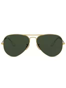 Ray-Ban солнцезащитные очки-авиаторы, золотистый