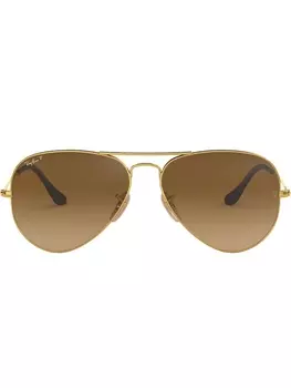 Ray-Ban солнцезащитные очки-авиаторы, золотистый